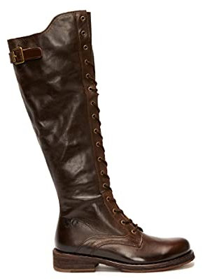 Felmini - Scarpe Donna - Innamorarsi Com Cooper A685 - Stivali Alti Stringate - in Pelle Genuina - Marrone - 38 EU Size