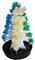 WENDAO Magisch Wachsender Weihnachtsbaum Künstlicher Tannenbaum mit Holzsockel Weihnachtsbaum DIY Christbaum für Weihnachtsdekoration Tischdeko Christmas Magic Wachsender Baum Set (Multicolor)