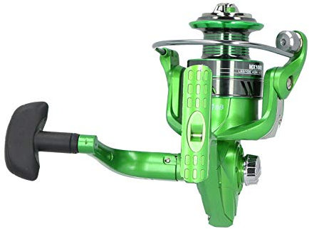 Angelrolle, Spinning Angelrollen mit Schnur Freilaufrollec angelzubehör Freilaufrolle Leistungsstarke Metall High Speeds Übersetzungsverhältnis Weitwurf Köderrolle für Süßwasser Salzwasserfischen(1)