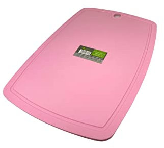 ECO Plastic Chopping Board for Kitchen | BPA-Free, Non-Slip, Dishwasher Safe Cutting Board | Durable, Knife-Friendly Surface | 31.8 x 21.9 cm | Easy to Clean, Lightweight & Space-Saving (Pink)