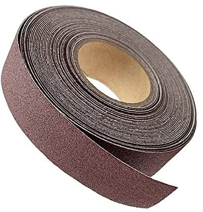 80 Körnung Schleifpapier Rollen 2,5 cm x 8m Schmirgelpapier Aluminiumoxid Sandpaper Roll Emery Cloth für Holzmöbel Finishing Metall Schleifen Automotive Polieren