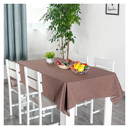 EHOMERY Tischdecke Edel Waterproof Tablecloth Einfache Volltonfarbe Tischdecke Abwaschbar Petrol Tischtuch Kaffee Tischschutz Dekoration 120X120Cm