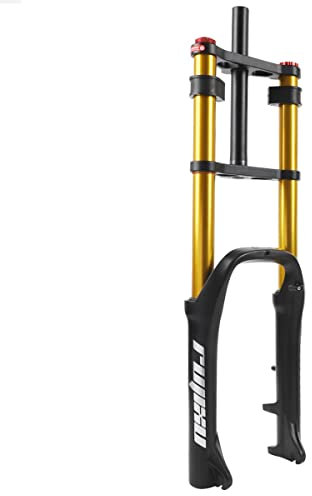 Sospensioni 20x4.0 Grassi Bicicletta Forcella Air Ammortizzata Forcella A Doppia Spalla Spiaggia Neve Bici E-Bike Freno Disco Ammortizzatore Rimbalzo Regolabile 110mm Corsa 1-1/8 9mm QR 2880g ( Color