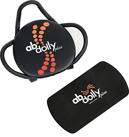 AB Dolly Plus Core Bauchmuskeltrainer und Ganzkörpertrainer, 360 Rollen | Gepolsterter Rahmen, gebogene Griffe, Stahlkonstruktion, Rollouts zu Planken und Bergsteigern, inklusive Kniepolster und