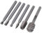 Drill bit 6PCS HSS Rotary Multi Tool Burr Routing Router Bit Mill Cutter Attachment Compatible High Speed Steel Rotary Burr for Dremel Drill bits Sets