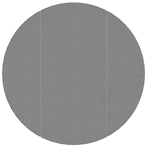 Tidyard Tapis de Sol pour Piscine Bâche de Sol Tapis de Protection Couvre-Sol de Piscine Gris Clair Ø366 cm géotextile Polyester