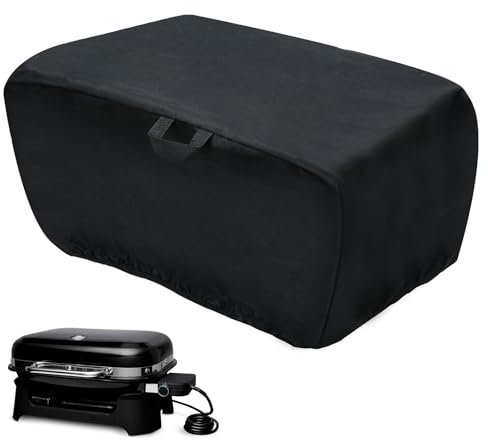 BMMXBI 7195 Wasserdichte Grillabdeckung für Weber Lumin Standard Outdoor Elektrogrill, 600D Heavy Duty Allwetterschutz Reißfestigkeit Grillabdeckung Kompatibel mit Weber 92010901 92300901