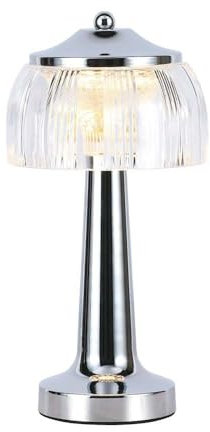 V-TAC Wiederaufladbare Tischlampen - Chrom - IP20-1W - 55 Lumen - 3IN1