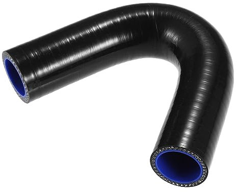 QUARKZMAN Universal 25mm 0.98 ID 135 Grados Manguera de Silicona Tubo Acoplador para Intercooler Turbo Coche Negro