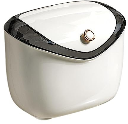 EXBERT Wandmülleimer, 9 l, mit Deckel, Küchenabfallbehälter, Wandabfalleimer, Abfalleimer für Hintertür, Schrank, Badezimmer, Wohnzimmer, Schminktisch