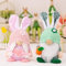 2 Stück Ostern Wichtel Figuren Deko Ostern Dekoration, Frühling Zwerg Figuren Schwedische Osterzwerg, Handgefertigte Plüsch Hasen Gesichtslose Puppe Mit Ostereier Für Wohnzimmer Küche Tisch Dekor (B)