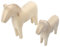 Toyvian 2 Stk Malmodell Trojanisches Holzpferd schwedisches kinder bastelset basteln für kinder DIY-Modelle Pferdemodell aus Holz selber bauen Hase schmücken Schweden Statue
