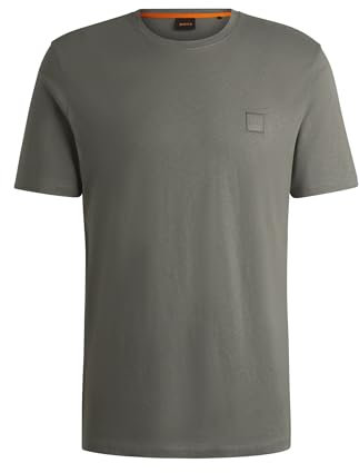 BOSS Hommes Tales T-Shirt en Jersey de Coton avec Patch logoté