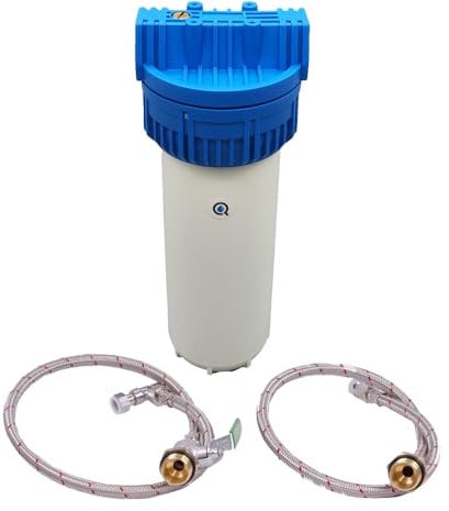 WatPass® Profi SINGLE Wasserfiltergehäuse & Anschlussset | professionelles Filtersystem aus Trinkwasser konformen Polypropylen mit hoher Druckstabilität und Durchlauf