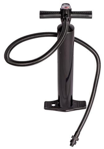 EvoNautic Handpumpe für SUP mit Manometer - 27.5 PSI - Doppelaktion - Bajonettverschluss - Geeignet für SUP, Kajaks & Schlauchboote - Kompakt und Einfach zu Bedienen