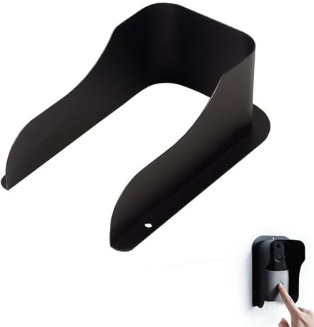 Housses de pluie pour sonnette, Boîte de Protection Solaire pour Sonnette Extérieure, Housse de Pluie pour Prise En Métal pour caméras, sonnette et interphone, Noir