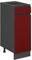 Vicco Küchenunterschrank R-Line, Rot/Anthrazit, 30 cm, AP Eiche