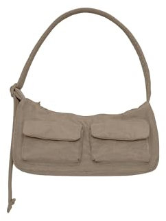 BAGGU Cargo-Schultertasche, Taube, Beige, 11.9 x 27.9 x 7.6 cm