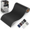 FBKOQKU Leder kunstleder selbstklebend, 10 x 200cm leder reparatur set, Leder Reparatur Kit für Möbel, Sofa, Autositze, Taschen, Leder Reparatur und Renovierung(Glatt Schwarz)