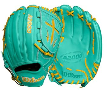 Wilson Fall 2024 A2000® B23 12” Pitcher’s Baseball Glove - Right Hand Throw, Seafoam/Yellow Gold