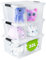KONZEPT Aufbewahrungsbox mit Deckel (32L-3er Set), BPA-frei, robuster Verschlussclips