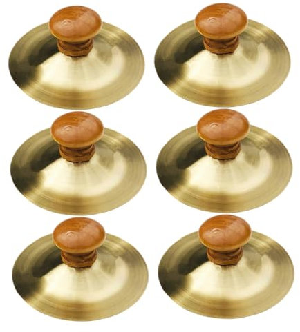 ibasenice Platillos de Dedo Platillos de Marcha para Niños Y Niñas Mini Gong Instrumento Musical Tradicional Chino Juguetes de Percusión Educativos para Niños