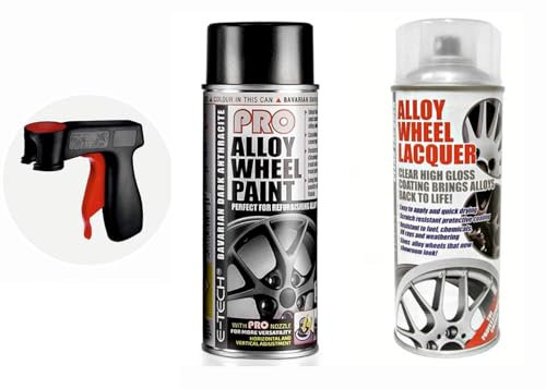 The Urban Company Pro Alloy Wheel Paint - Bavarian Dark Anthracite + Clear Lacquer & Trigger