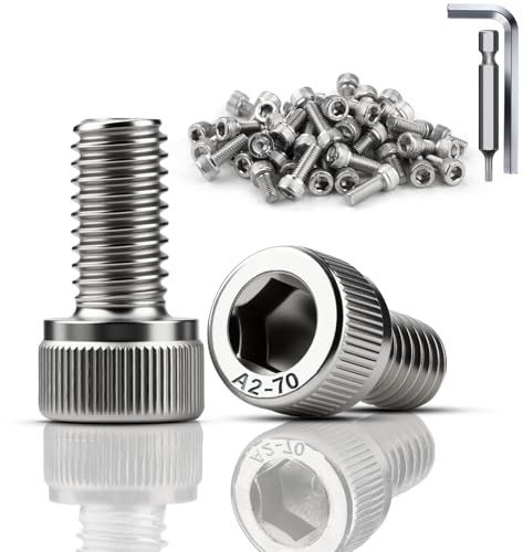 TXXATX 25 Stück Schrauben M6x12 mm Zylinderkopfschrauben DIN 912 Edelstahl A2 V2A Sechskantschrauben Zylinderschrauben mit Innensechskant Vollgewinde Inbusschrauben für Mechanische Möbelreparatur