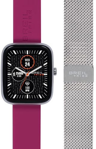 Breil Orologio EW0747 UNISEX SBT-3 quadrante MULTI-COLOR NERO movimento SMARTWATCH SMARTMODULE e MESH/CINTURINO SILICONE, ACCIAIO GRIGIO/CREMA