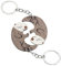 HORREX Loutre Peluche Loutre de Porte Clés Loutres en Métal Avec Motif de Loutre Porte Clef Couple Porte Clé Couple Porte Clef Lego Couple Porte clés de voiture Accessoires amis