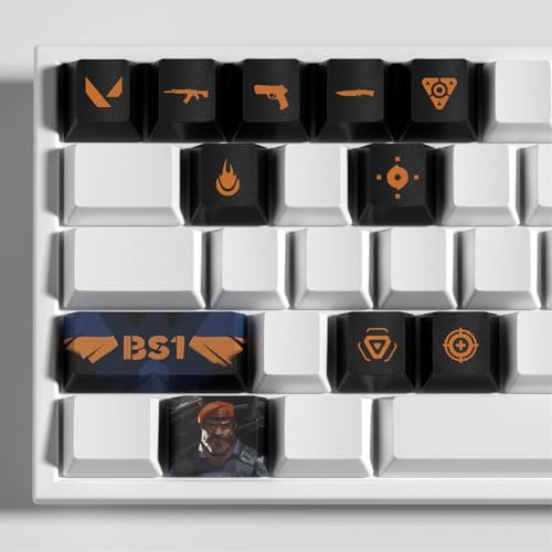 bluemx Valorant Brimstone Set 11 Tastenkappen für mechanische Gaming, PBT OEM Profile Dye Sublimations-System, für PC Gamer (3)