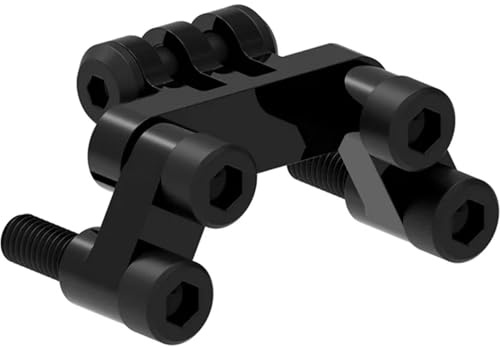 LEZYNE Flexible Halterung kompatibel mit GoPro und QPro LED | Aluminiumkonstruktion, Installation der oberen oder unteren Stange, M5 Stahlbolzen, Montagematerial inklusive