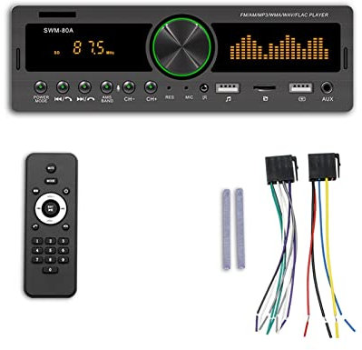 Auto de Auto Digital Digital Bluetooth Carro Libre Mp3 Jugador estéreo 60WX4 FM Kit de Audio USB/SD 3. 5 mm Aux Admitir el buscador Bluetooth,Compatible con La MayoríA De Dispositivos(BT Radio)