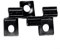 Lot de 100 clips de fixation pour planche composite en acier inoxydable - Système de montage pour lames de terrasse en bois et plastique - Avec espacement de 3 mm - Noir (7/8/9/10 mm) (7 mm)