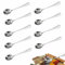 Small Spoons, Teaspoons, 8-Piece Mini Spoon Set for Spices, Tiny Scoops for Powder, Salt, Pepper, Sugar, Coffee, Mini Size 7.5 cm (8 Spoons Silver and Storage Box)