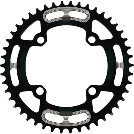 Plato de Bicicleta,Corona de Bicicleta Plato de Bicicleta Redondo 104BCD 40 42 44 46 48 50 52 T Plato de Bicicleta de montaña MTB 104 Bcd(44T,Black)