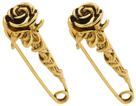 SUPERFINDINGS 2 épingle de Sûreté en Forme de Fleur de Rose Broche en Argent Antique Grandes Épingle de Sûreté en Alliage Épingles à Kilt Florales pour Écharpe Sac à Dos Jupe Cardigan Chapeau Écharpe