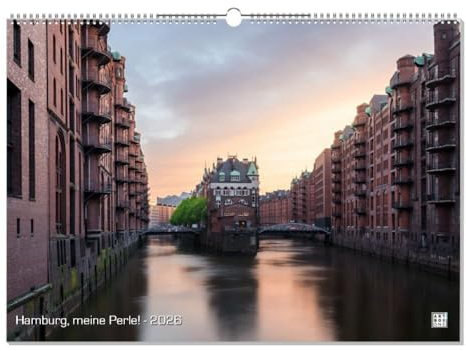 artboxONE Kalender 2026 Hamburg, meine Perle! Wandkalender A2 2026 Städte/Hamburg