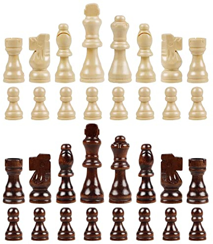 32pcs Wood International Chess Pieces Replacement Game Set