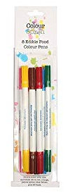 COLOUR SPLASH Edible Food Colouring Pens | 8 Pack | Dual Tip Icing Pens, Food-Safe Paint Markers for Writing Messages & Drawing on Cakes & Cupcakes, Colourful & Easy to Use