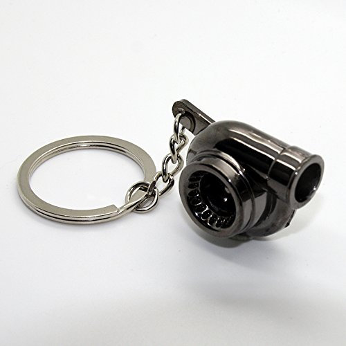 LED-Mafia Schlüsselanhänger - Turbo Chrom Black - Turbolader Metall Auto Boost Anhänger Schlüssel