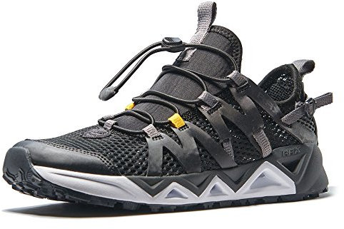 RAX Herren Schnell Trocknende rutschfeste Aqua Wasser Wanderschuhe, Schwarz, 45 EU