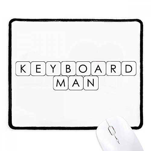 DIYthinker Tastatur Man Non-Slip Mousepad Spiel Büro Schwarz Titched Kanten Geschenk