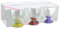Lav Pack de 3 Verres à Pied 21cl Fond Couleur, Transparent, N/C