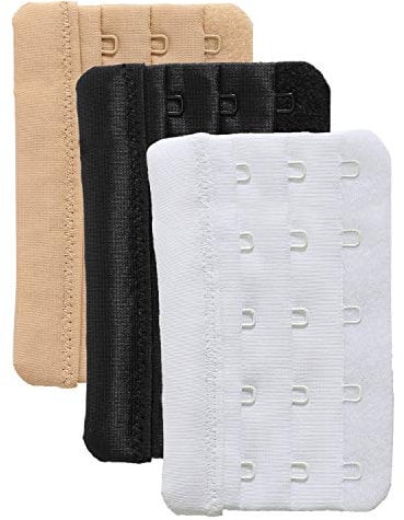 YARBAR Bra Extender 5 Hooks Women's Bra Strap Extension Pack of 3 Soft Comfortable