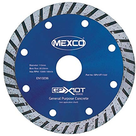 Mexco GPX Turbo 115mm / 4.5 General Purpose Diamond Blade …