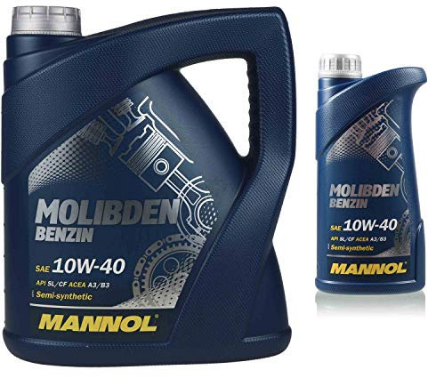 5 Liter Original MANNOL Motoröl Molibden Benzin 10W-40 API SL/CF Engine Oil Öl