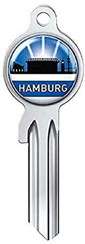BASI Fanschlüssel Schlüsselrohling Schlüsselanhänger Fanartikel Schlüsseldienst City-Key Skyline Hamburg