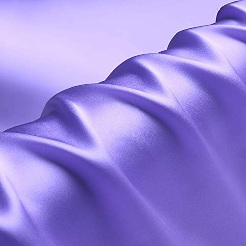 Helles Violett 100% Reine Seide Charmeuse Stoff Krepp Satin Stoffe für Näharbeiten Breite 114 cm