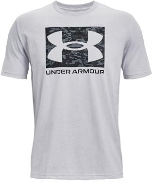 Ua Mens Ua Abc Camo Boxed Logo Ss Mod Gray Light Heather / / Black Xl